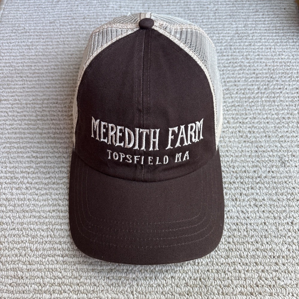 Meredith Farm Topsfield MA Mesh Adjustable Strapback Baseball Hat Cap